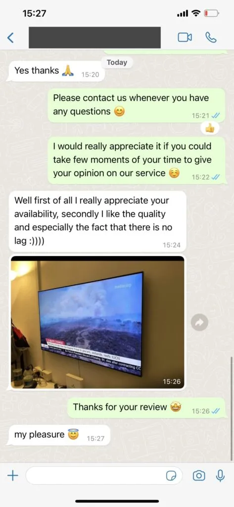 IPTV Greatest WhatsApp support screenshot 2
